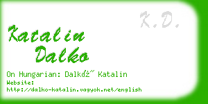 katalin dalko business card